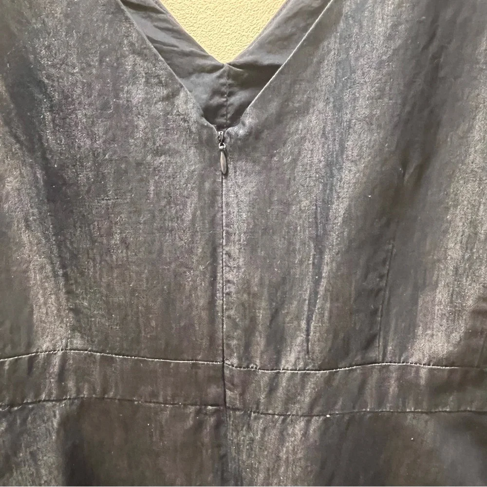 GAP Stylish Classy Sleeveless V-Neck& Back Denim Jumper Dress, Sz 14, Dark Wash - Picture 4 of 7